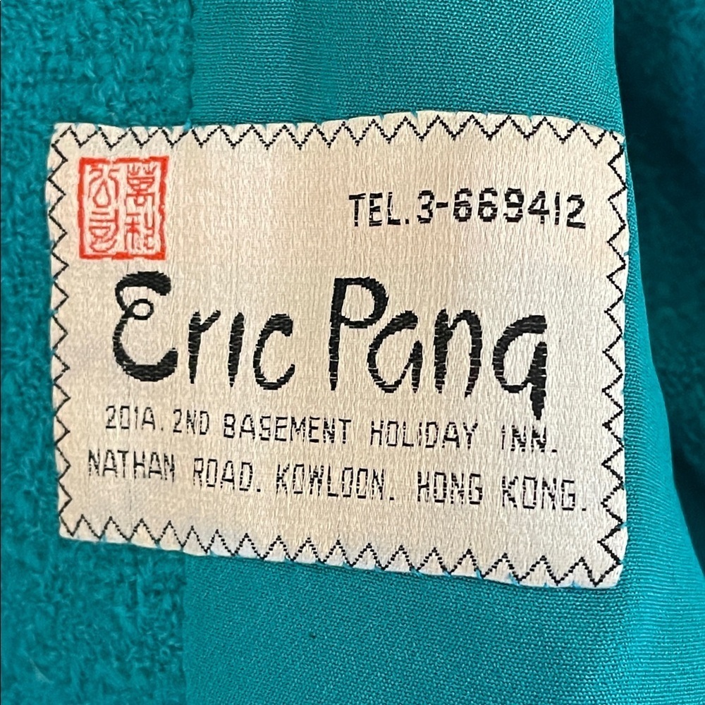 Vintage Eric Pang Teal Wool Bouclé Skirt Suit – Made in Hong Kong – Small - Picture 4 of 9